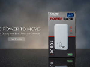 AKEKIO 10000mAh Fast Charging Power Bank – Slim & Airport Proof