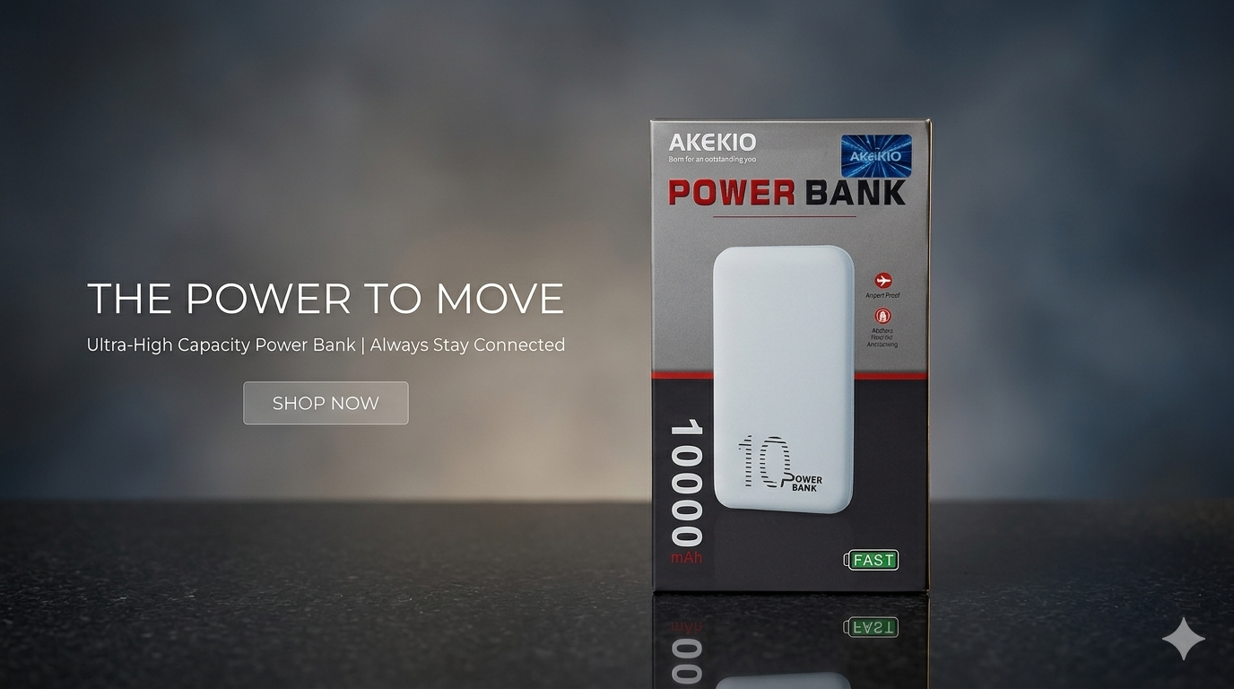 AKEKIO 10000mAh Fast Charging Power Bank β Slim & Airport Proof