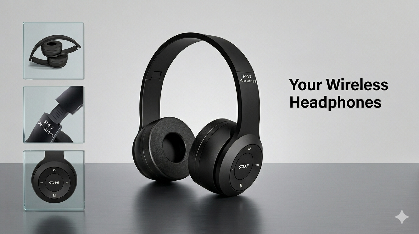 P47 Bluetooth Headphones | Premium Sound Quality - Image 4