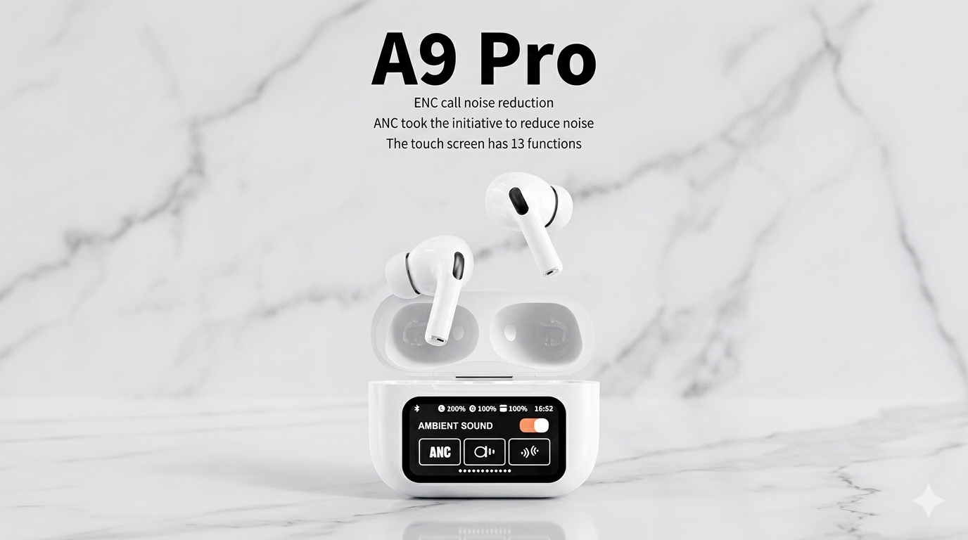 A9 LED Screen Earbuds β Smart Display & Premium Sound - Image 2
