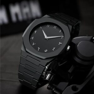 Aura Matte Black Minimalist Watch β Premium All-Black Analog Wristwatch for Men